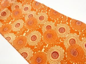 縮緬地花模様名古屋帯